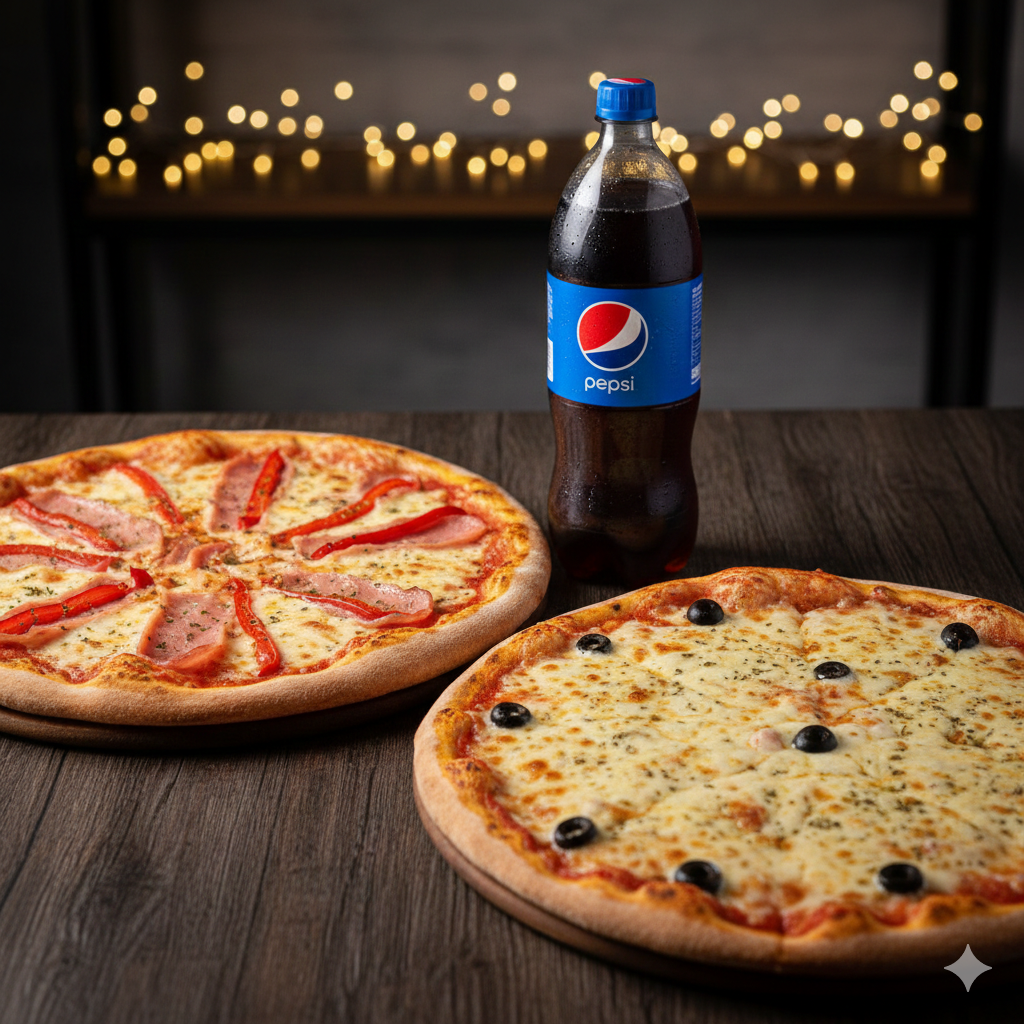 Promo 10 - Pizza Especial + Comun + Pepsi 2Lts. 