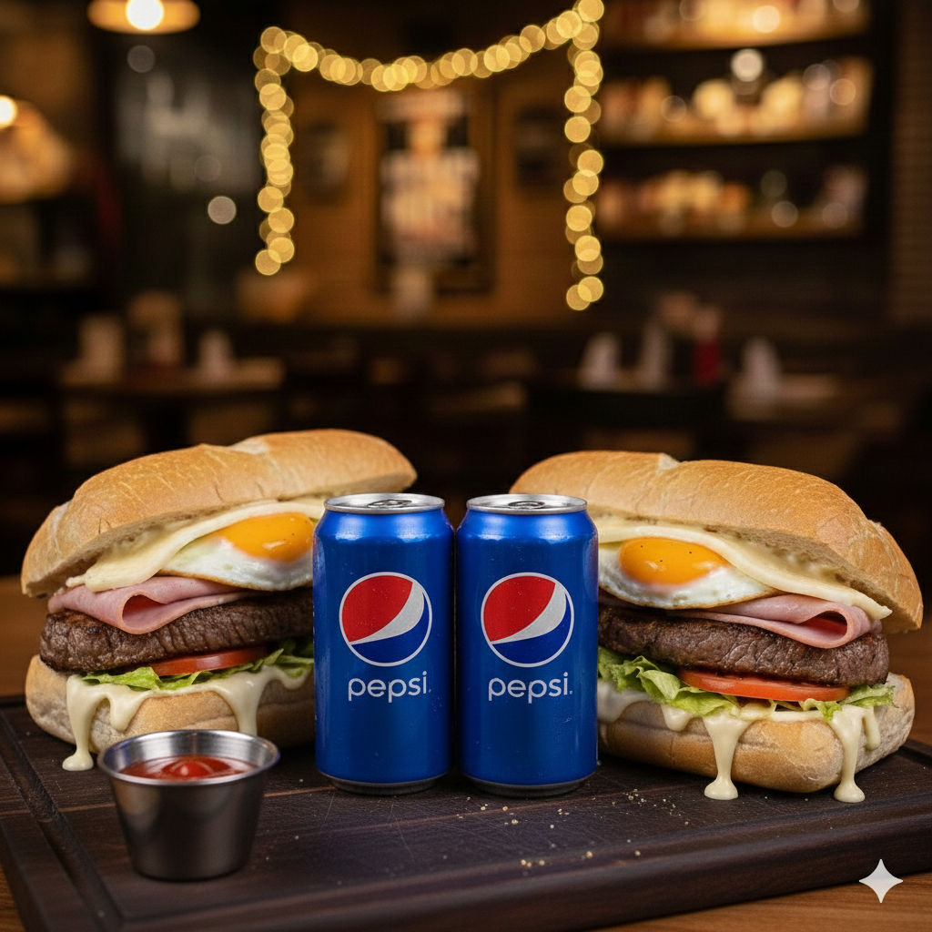 Promo 12 - 2 Lomos Comunes + 2 Gaseosa Chicas. 